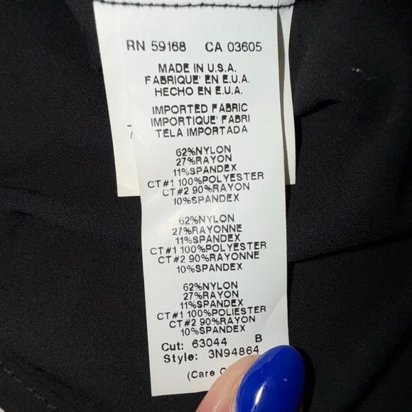 NWT KAREN KANE Black Long Sleeve Floral Lace Blouse - Large - Picture 17 of 17